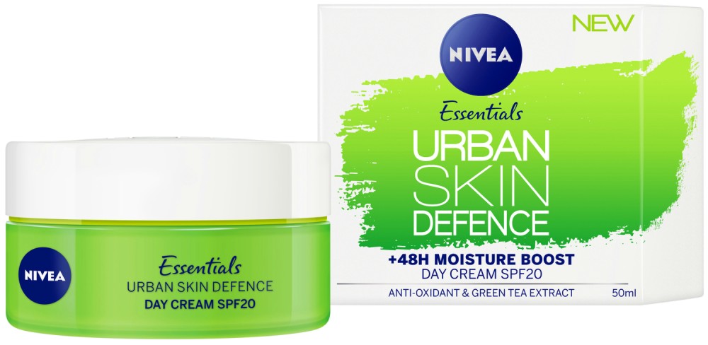 Nivea Urban Skin Defence Day Cream SPF 20 -        "Urban Detox" - 