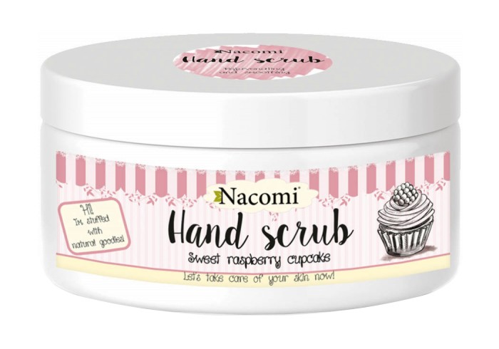 Nacomi Hand Scrub Sweet Raspberry Cupcake Nacomi Hand Scrub Sweet Raspberry Cupcake - Ексфолиант за ръце с аромат на сладък малинов къпкейк - продукт