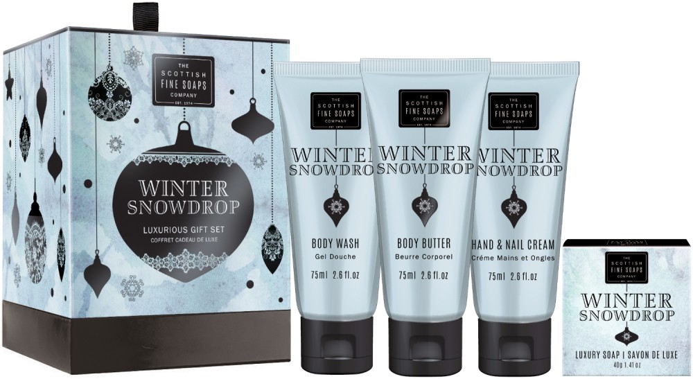 Scottish Fine Soaps Winter Snowdrop Luxurious Gift Set -        - 