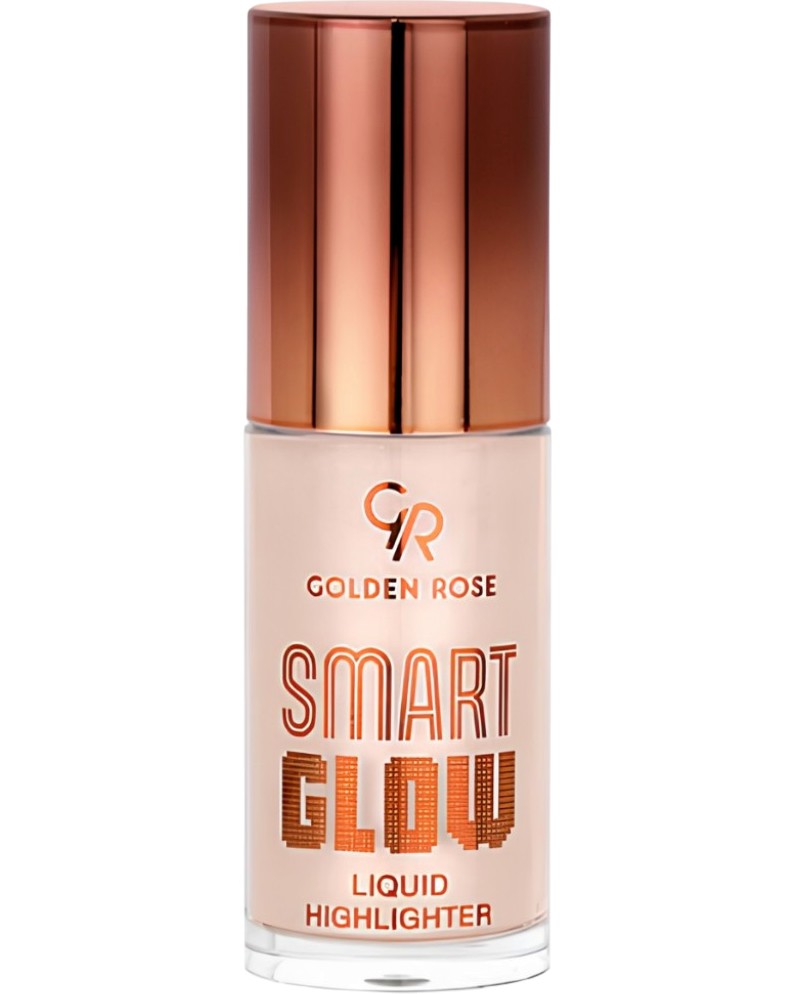Golden Rose Smart Glow Liquid Highlighter Golden Rose Smart Glow Liquid Highlighter - Течен хайлайтър за лице със светлоотразяващи перли - продукт