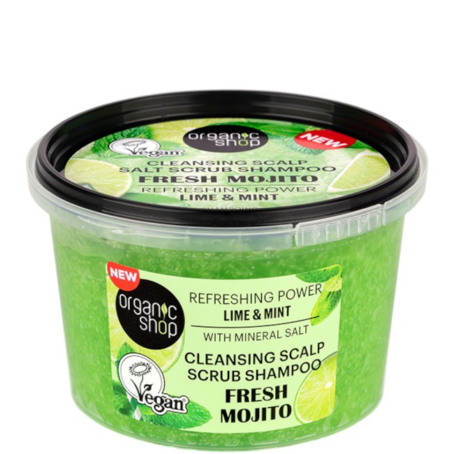 Organic Shop Fresh Mojito Scalp Salt Scrub Shampoo -  -     ,      - 