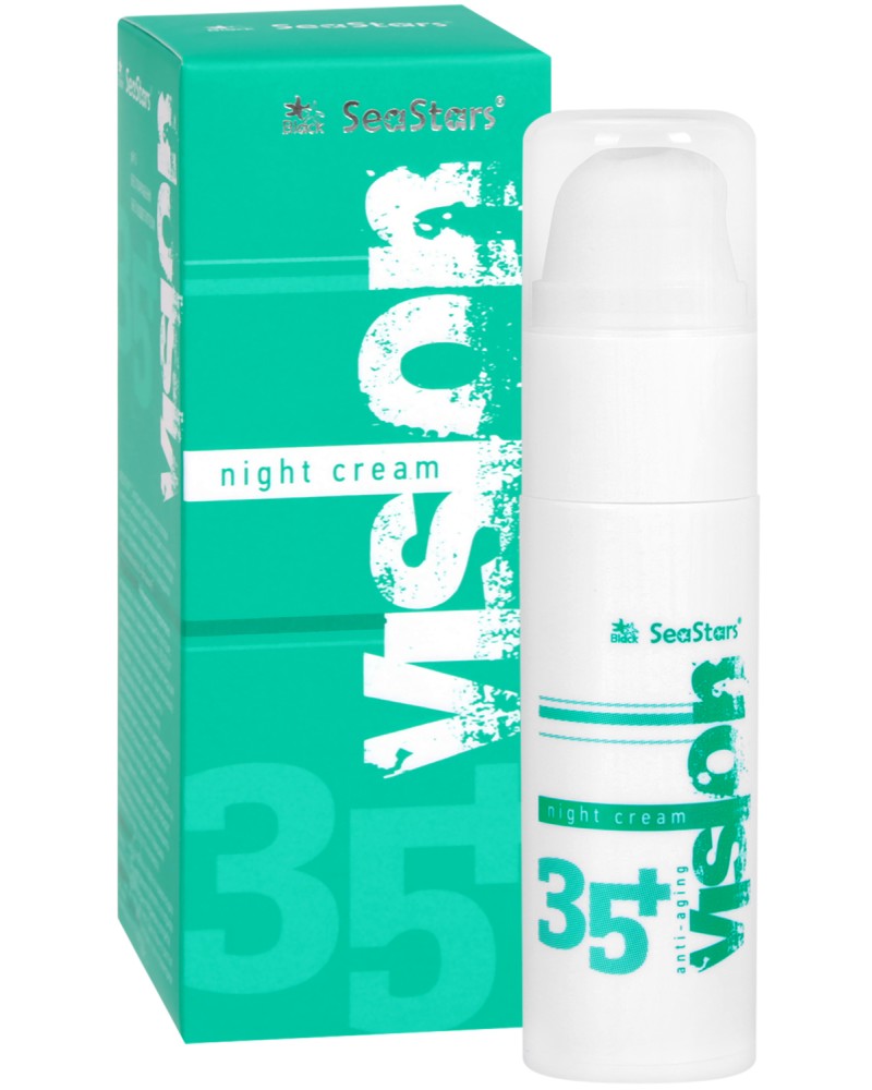 Black Sea Stars Anti-Aging Vision Night Cream 35+ Black Sea Stars Anti-Aging Vision Night Cream 35+ - Нощен крем за лице против бръчки от серията "Vision" - крем