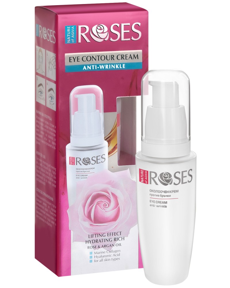 Nature of Agiva Roses Eye Contour Anti-Wrinkle Cream -       Roses - 