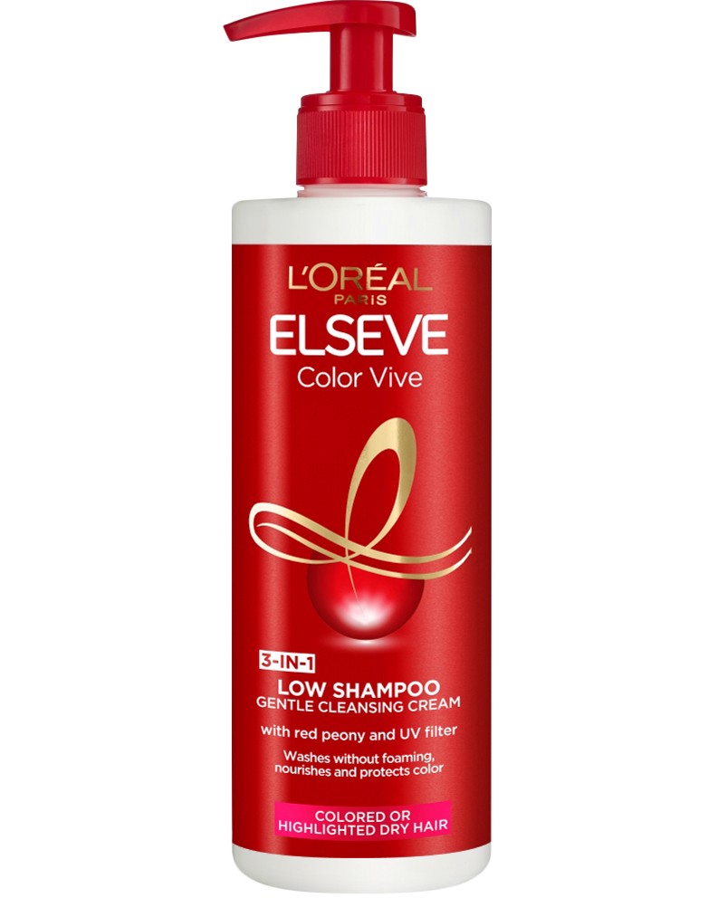 Elseve Color Vive Low Shampoo 3 in 1 Cleansing Cream -       - 