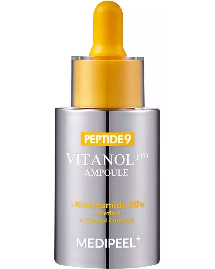 MEDI-PEEL Peptide 9 Vitanol Ampoule Pro MEDI-PEEL Peptide 9 Vitanol Ampoule Pro - Ампула за лице с 9 пептида, 20% ниацинамид и ретинол - продукт