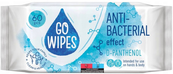 ����� �������� GO WIPES Anti-bacterial - 60 ����, � D-�������� - ����� ��������