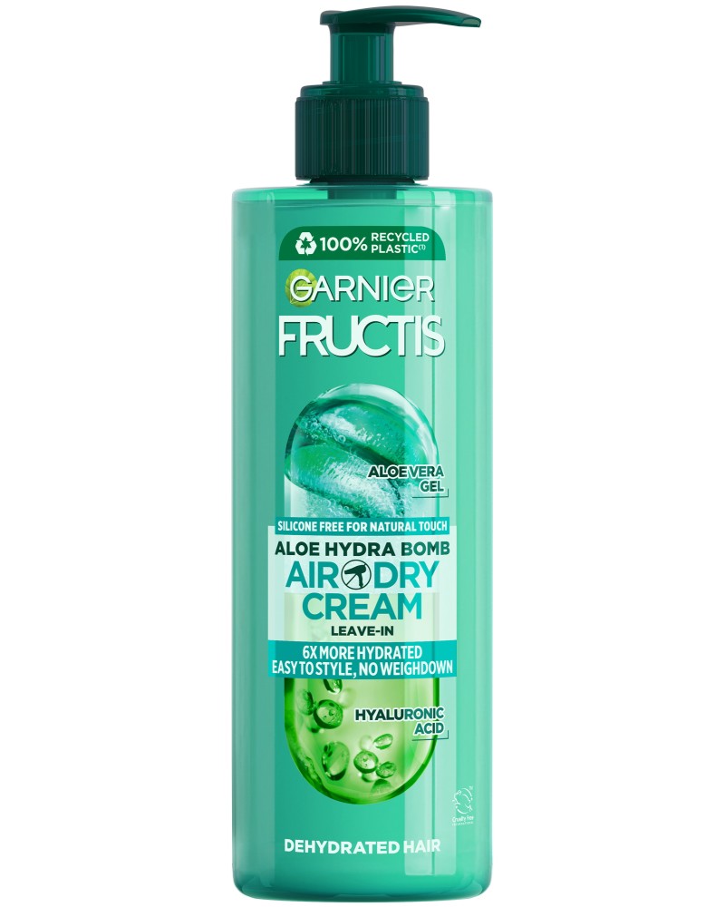 Garnier Fructis Aloe Hydra Bomb Air-Dry Cream - Хидратиращ крем за коса без отмиване от серията Fructis - крем