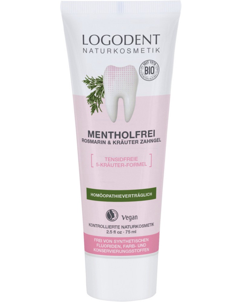 Logodent Menthol-Free Rosemary Herbal Toothpaste -          Logodent  -   