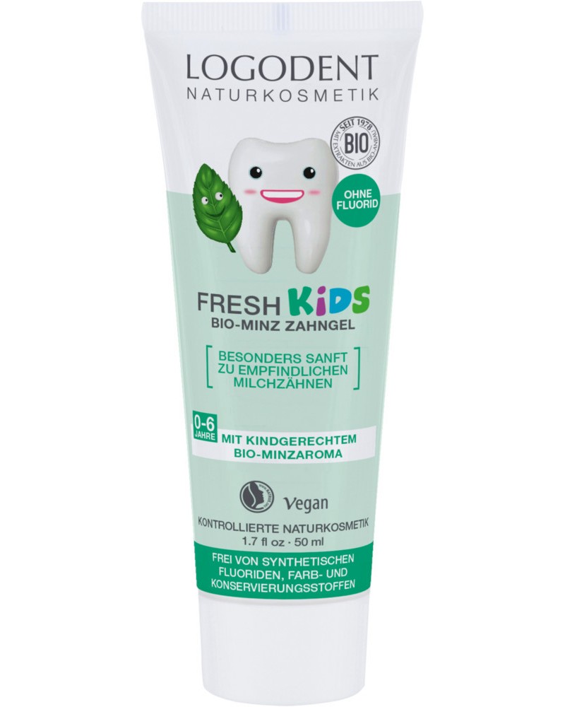 Logodent Fresh Kids Mint Toothgel -          Logodent -   