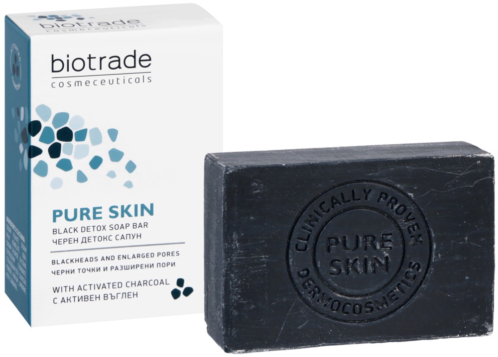 Biotrade Pure Skin Black Detox Soap Bar -        Pure Skin - 