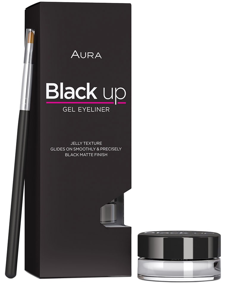 Aura Black Up Gel Eyeliner -      -  