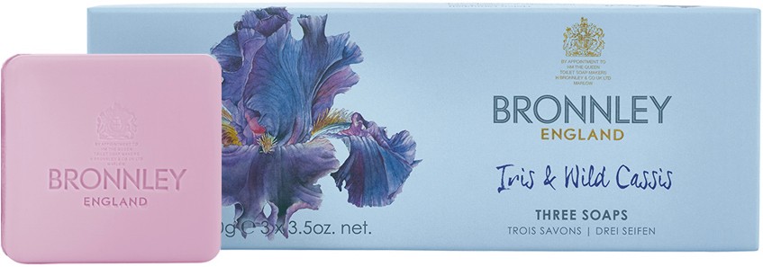 Bronnley Iris & Wild Cassis Three Soaps -   3      "Iris & Wild Cassis" - 