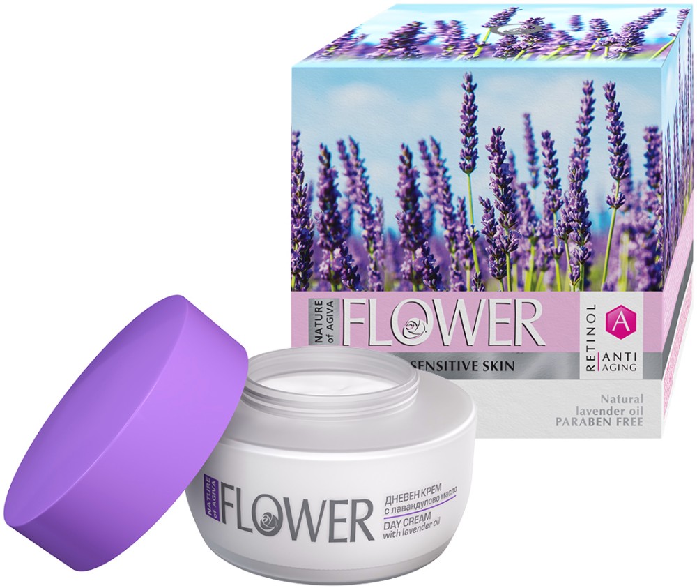 Nature of Agiva Flower Perfect Skin Day Cream Renovator - Озаряващ крем за суха и чувствителна кожа от серията "Flower" - крем
