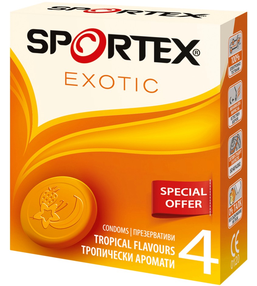 Sportex Exotic Tropical Flavours Condoms -        4  6  - 