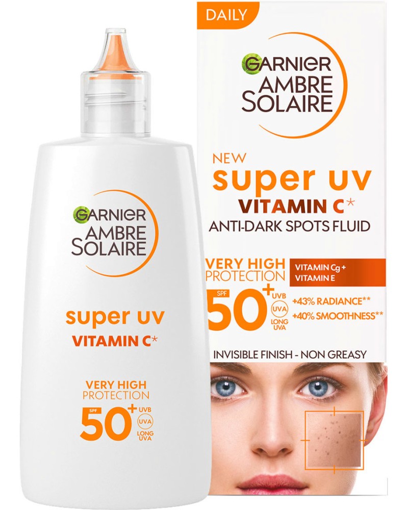 Garnier Ambre Solaire Super UV Fluid SPF 50+ -          Ambre Solaire - 