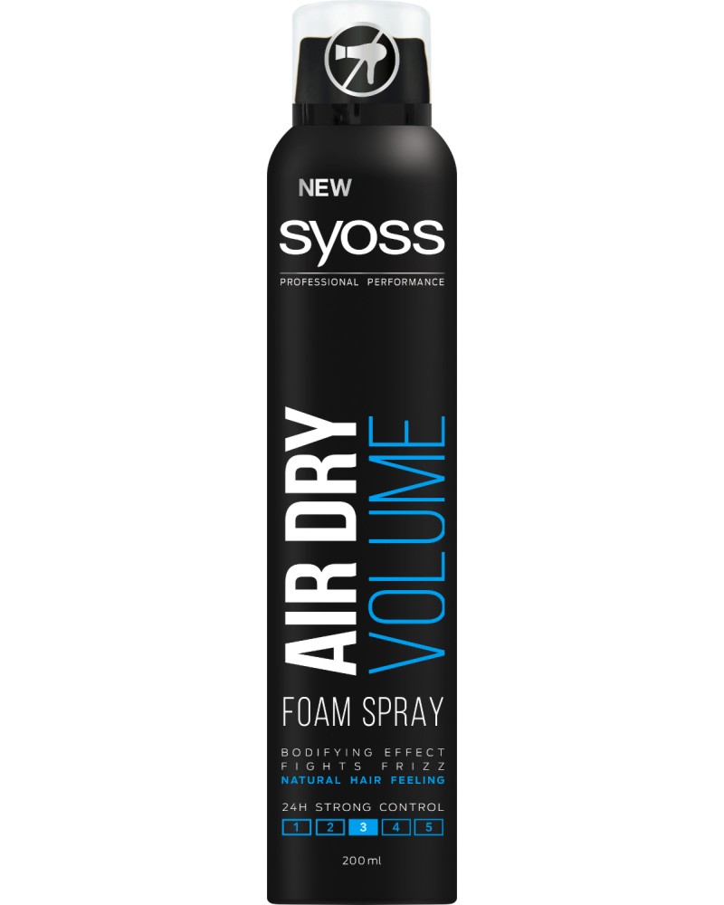 Syoss Air Dry Volume Foam Spray - -   - 
