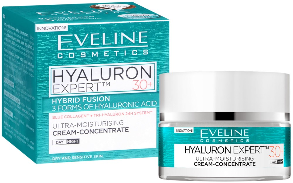 Eveline Hyaluron Expert 30+ Cream-concentrate Day Night -        "Hyaluron" - 