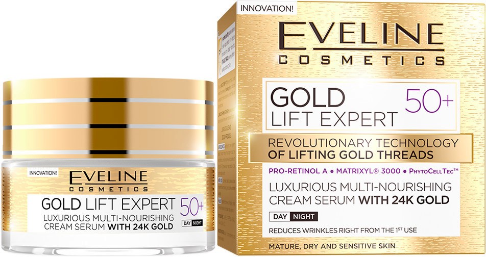 Eveline Gold Lift Expert Cream Serum 50+ -          "Gold Lift Expert" - 