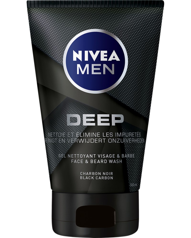 Nivea Men Deep Face & Beard Wash -           Deep - 