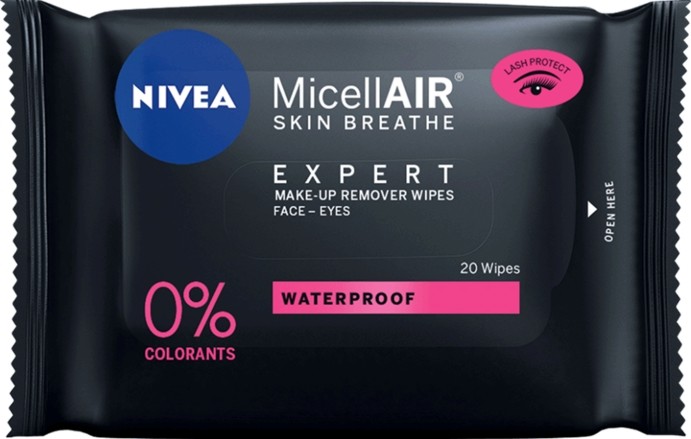 Nivea MicellAIR Expert Waterproof Make-up Remover Wipes - 20          MicellAIR Expert -  