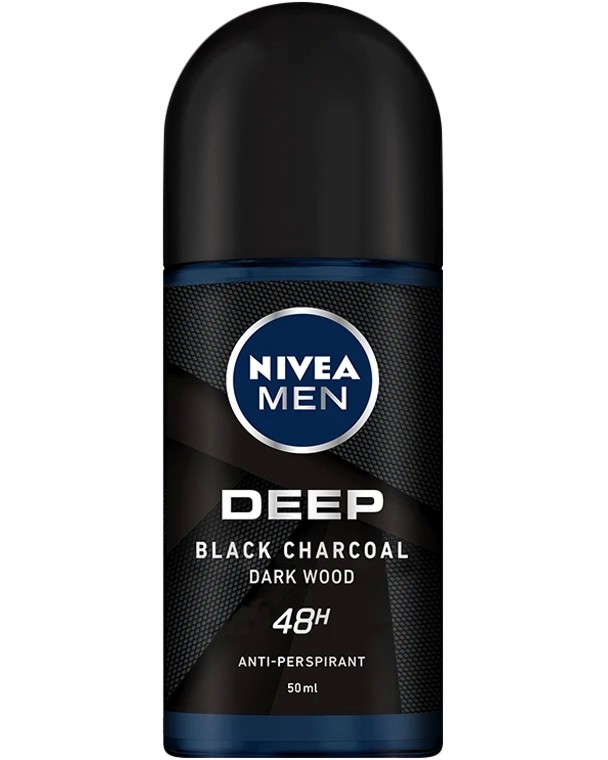 Nivea Men Deep Black Charcoal Anti-Perspirant - Ролон за мъже против изпотяване от серията Deep - дезодорант