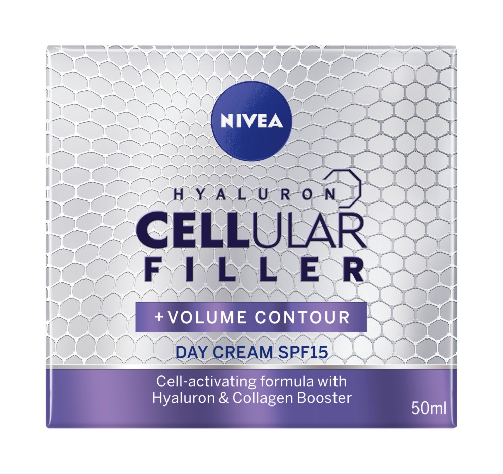 Nivea Hyaluron Cellular Filler + Volume Contour Day Cream - SPF 15 -         "Cellular Filler + Volume Contour" - 