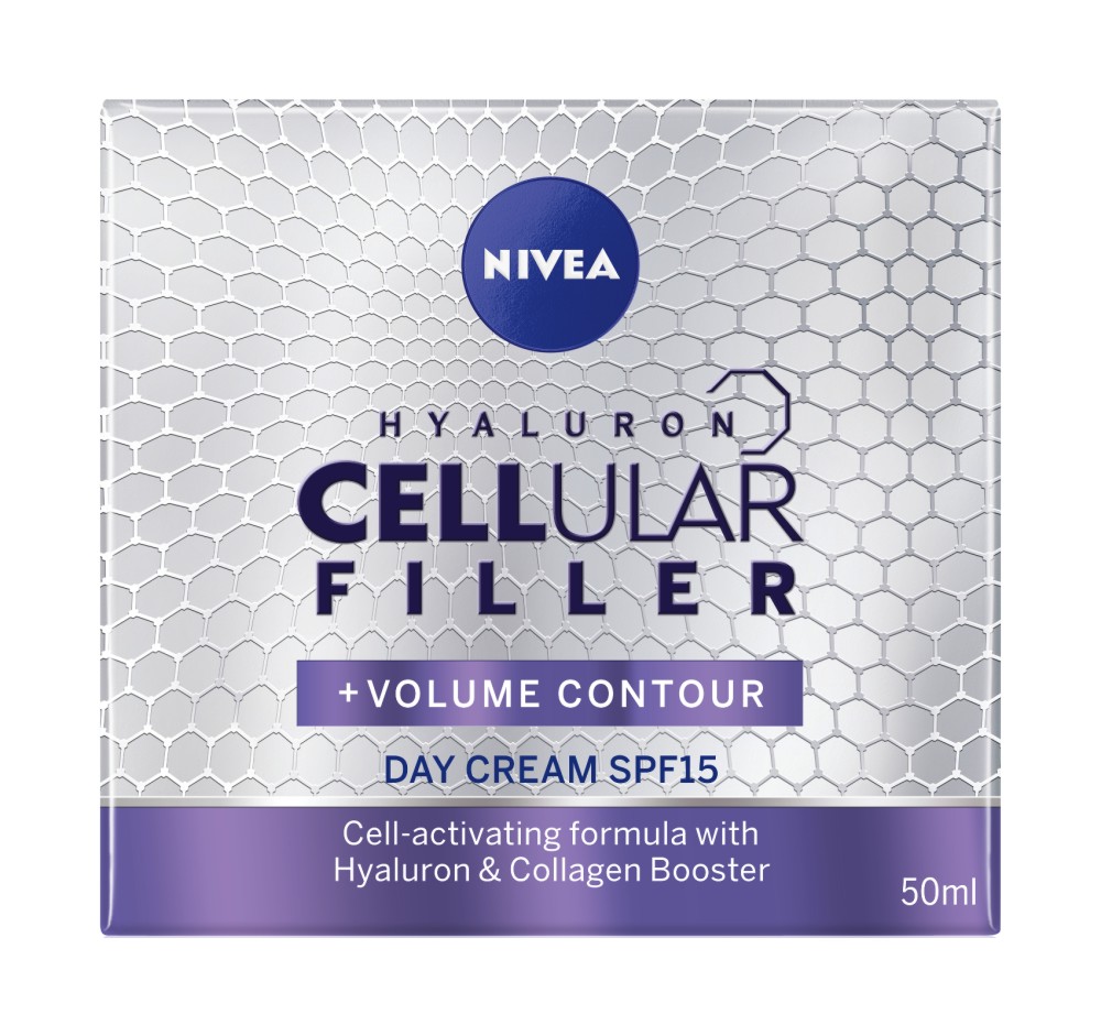 Nivea Hyaluron Cellular Filler + Volume Contour Day Cream - SPF 15 - ������ ���� �� ���� ������ ������ �� ������� "Cellular Filler + Volume Contour" - ����
