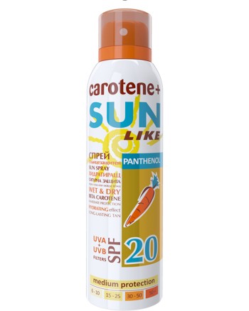 Sun Like Panthenol Sun Spray Carotene+ - ������������� ����� � ����-������� � �������� - �������
