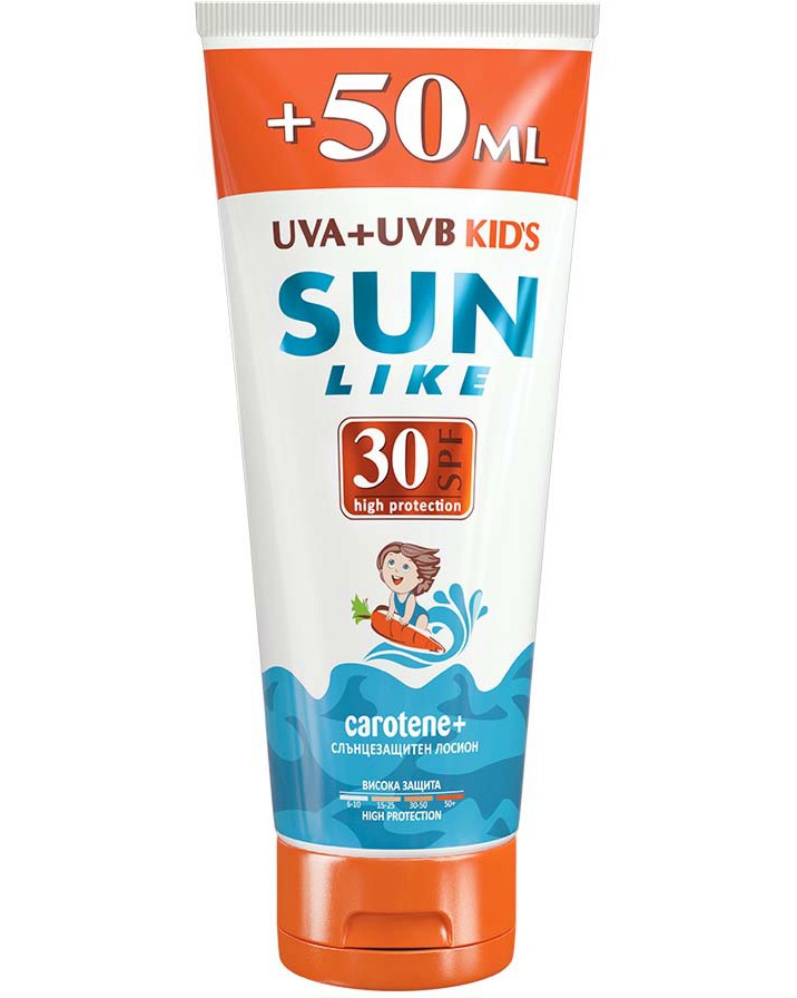 Sun Like Kids Sunscreen Lotion Carotene+ SPF 30 -        - 