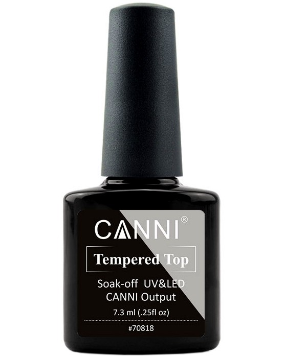 Canni Tempered Top UV & LED Canni Tempered Top UV & LED - Диамантен топ гел лак без лепкав слой - лак
