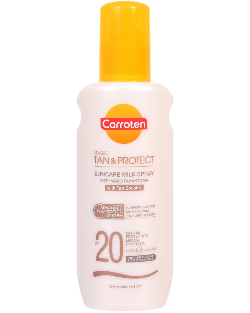 Carroten Magic Tan & Protect Suncare Milk Spray SPF 20 -        -   