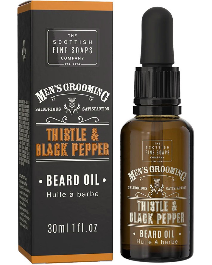 Scottish Fine Soaps Men's Grooming Thistle & Black Pepper Beard Oil -      Men's Grooming - 