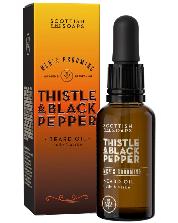 Scottish Fine Soaps Men's Grooming Thistle & Black Pepper Beard Oil -      Men's Grooming - 