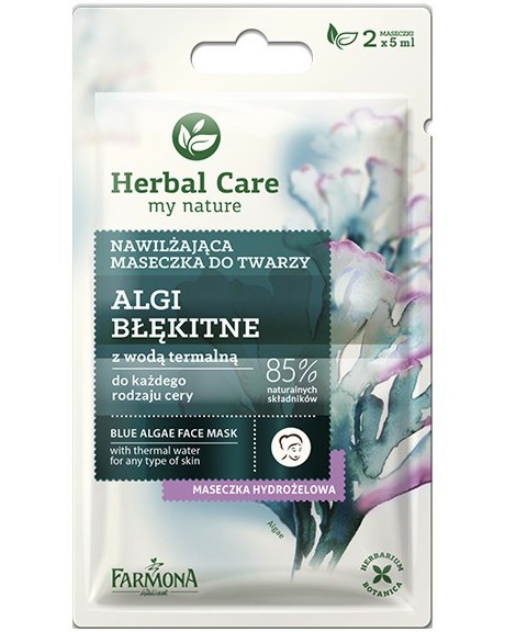 Farmona Herbal Care Blue Algae Face Mask -       "Herbal Care" - 2 x 5 ml - 