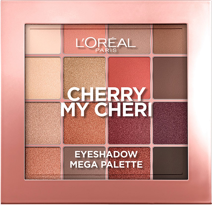 L'Oreal Cherry My Cheri Eyeshadow Mega Palette - ������� � 16 ����� ����� �� ��� - �����