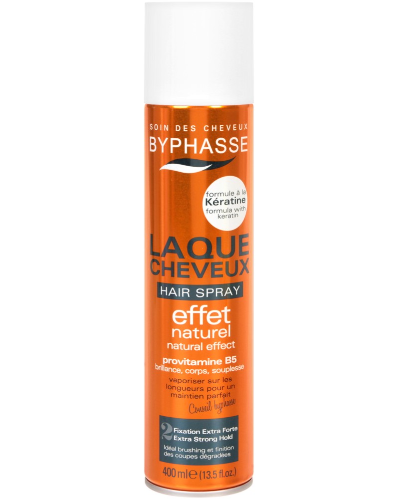 Byphasse Hair Spray Natural Effect Strong Hold -          - 