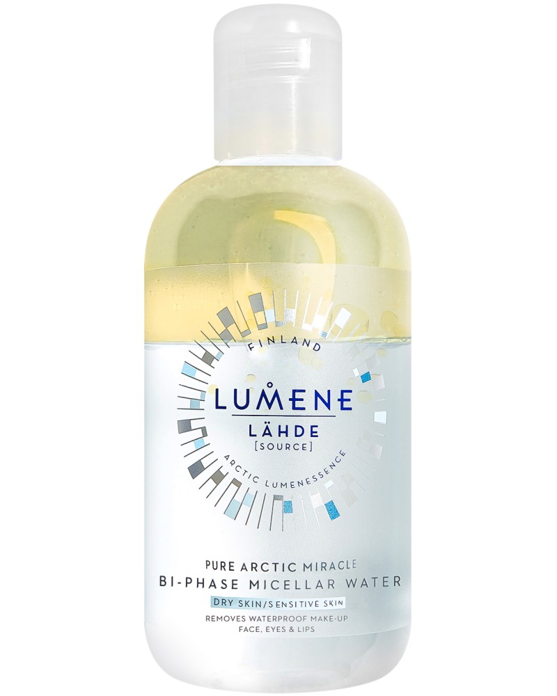 Lumene Lahde Pure Arctic Bi-Phase Micellar Water Lumene Lahde Pure Arctic Bi-Phase Micellar Water - Двуфазна мицеларна вода от серията "Lahde" - продукт