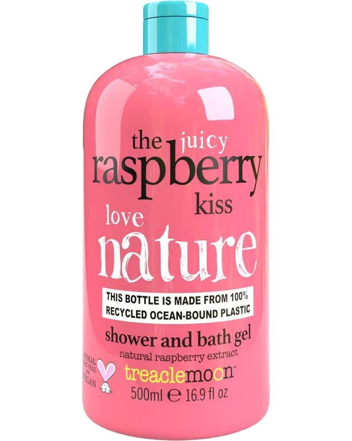 Treaclemoon The Juicy Raspberry Kiss Shower & Bath Gel Treaclemoon The Juicy Raspberry Kiss Shower & Bath Gel - Душ гел и пяна за вана 2 в 1 с аромат на малина - душ гел