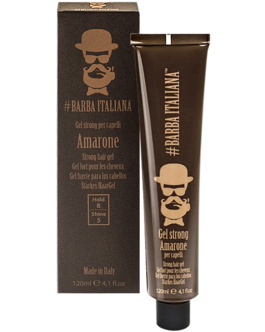 Barba Italiana Strong Hair Gel - Amarone Barba Italiana Strong Hair Gel - Amarone - Гел за коса със силна фиксация за мъже - гел
