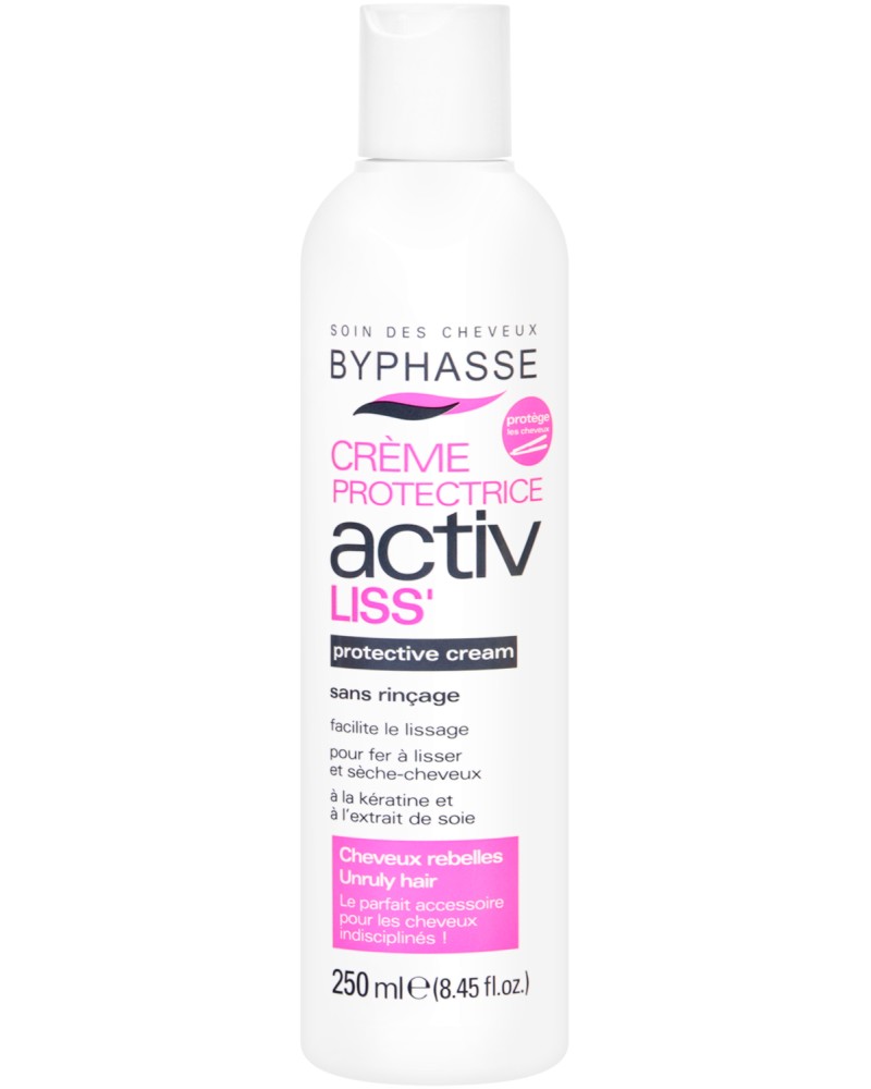 Byphasse Activ Liss Protective Cream For Unruly Hair Byphasse Activ Liss Protective Cream For Unruly Hair - Предпазващ крем за изправяне на непокорна коса - крем
