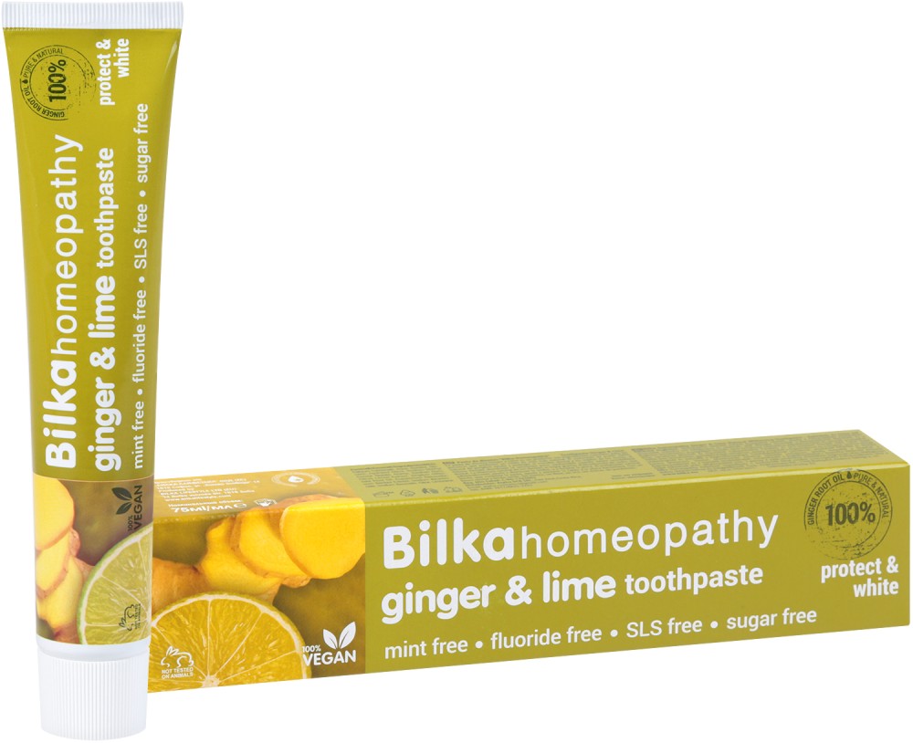 Bilka Homeopathy Ginger & Lime Toothpaste -       Homeopathy -   