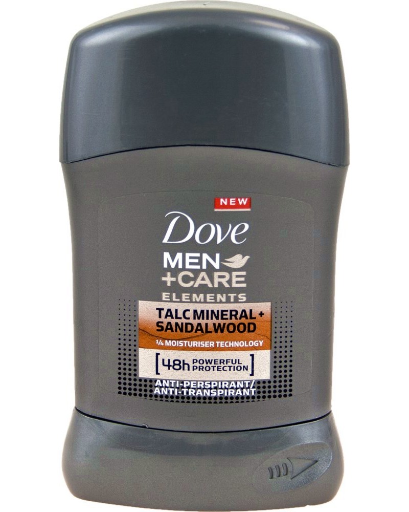 Dove Men+Care Elements Talc Mineral + Sandalwood Antiperspirant Stick -        "Men+Care Elements" - 