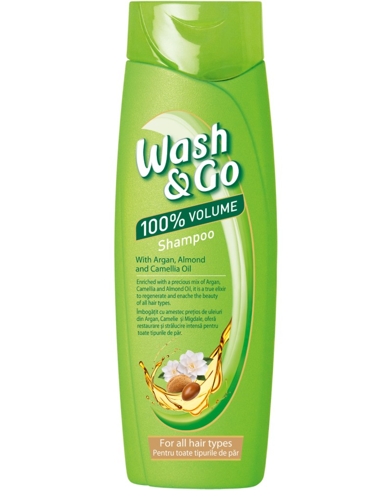 Wash & Go Shampoo With Argan, Almond and Camellia Oil -           ,    - 