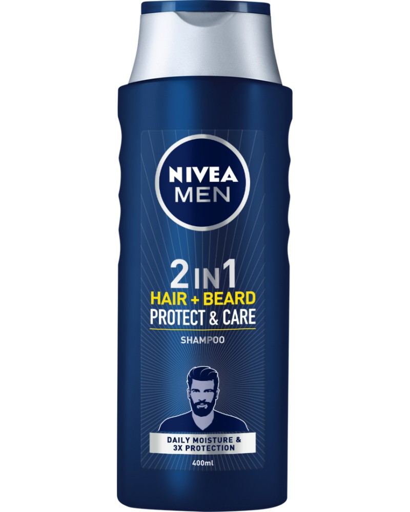 Nivea Men Protect & Care 2 in 1 Hair + Beard Shampoo -        - 
