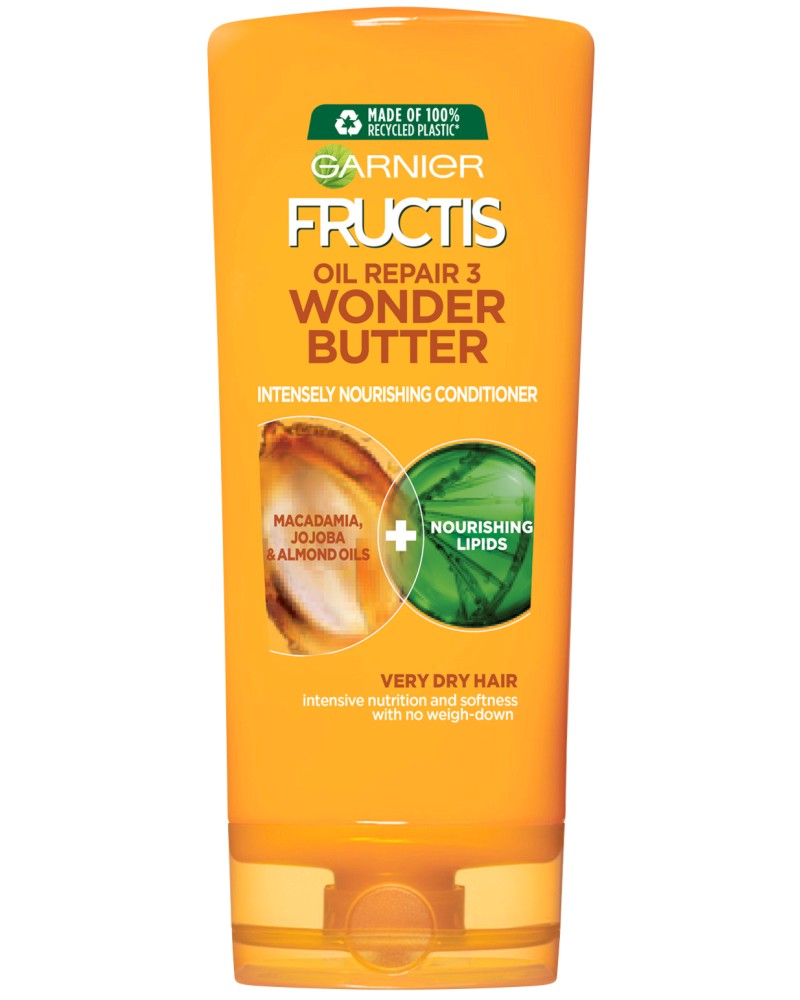 Garnier Fructis Oil Repair 3 Wonder Butter Conditioner - Подхранващ балсам за суха и изтощена коса от серията Fructis - балсам