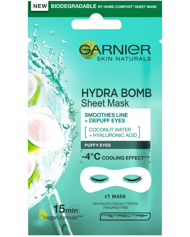 Garnier Skin Naturals Hydra Bomb Eye Sheet Mask -        Skin Naturals - 