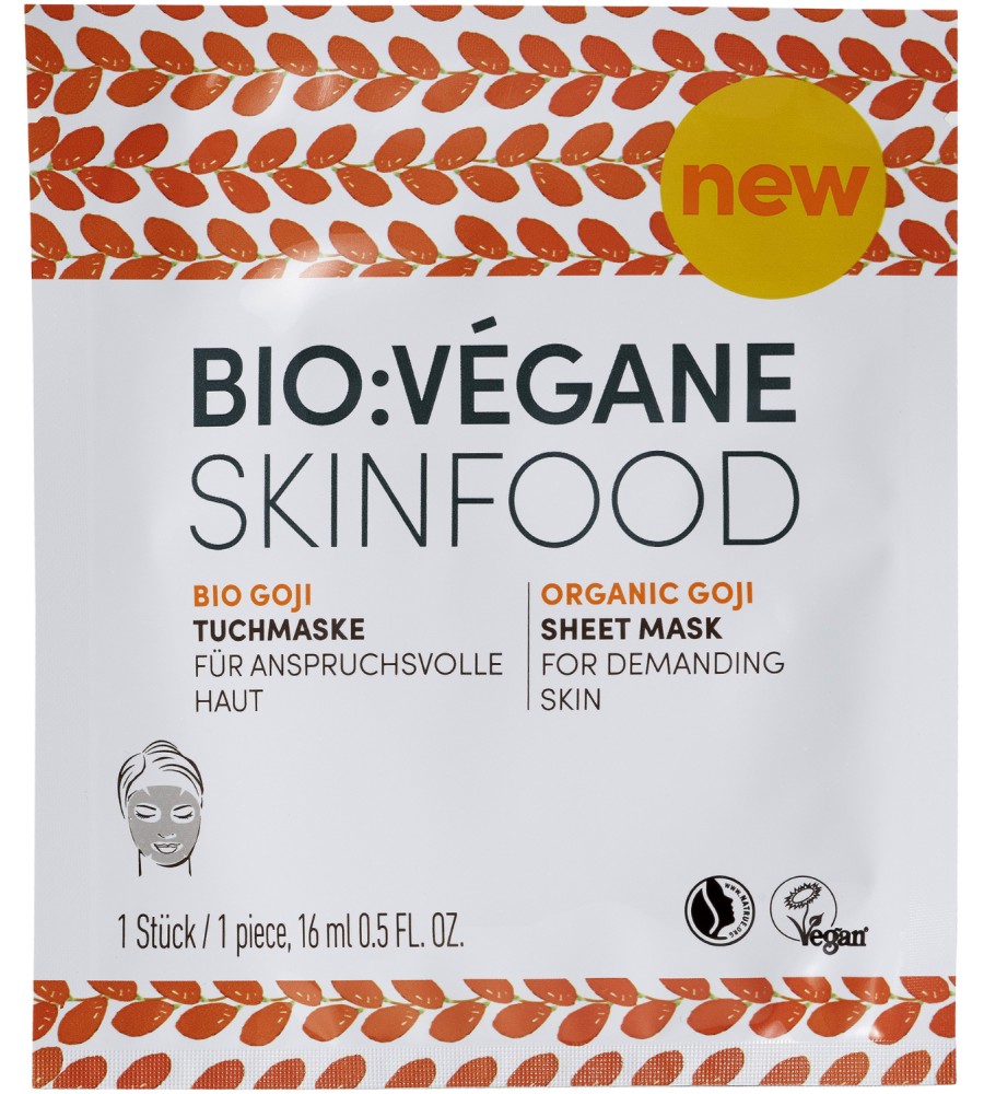 Bio:Vegane Skinfood Organic Goji Sheet Mask -          "Organic Goji" - 