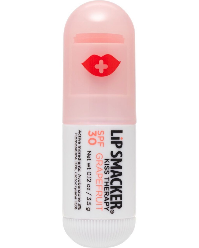 Lip Smacker Kiss Therapy Grapefruit - SPF 30 Lip Smacker Kiss Therapy Grapefruit - SPF 30 - Балсам за устни с аромат на грейпфрут - балсам