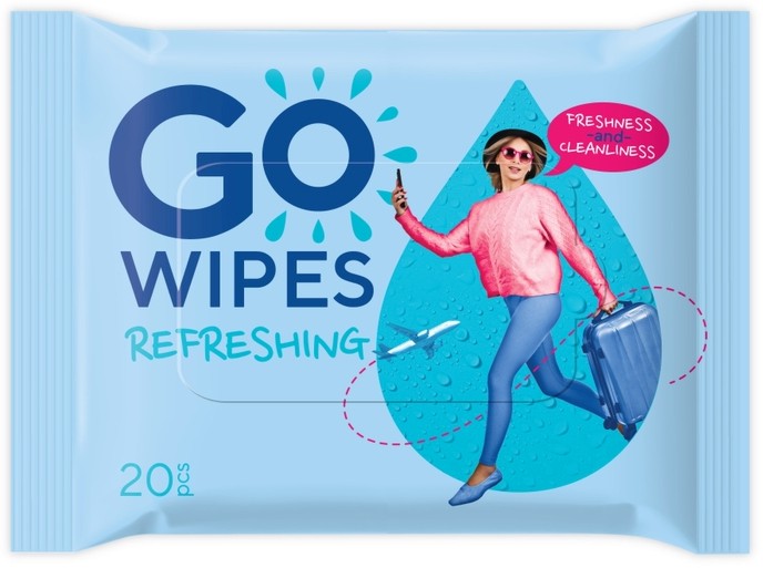 ����� �������� GO WIPES Refreshing - 20 ����, � ������� E � D-�������� - ����� ��������
