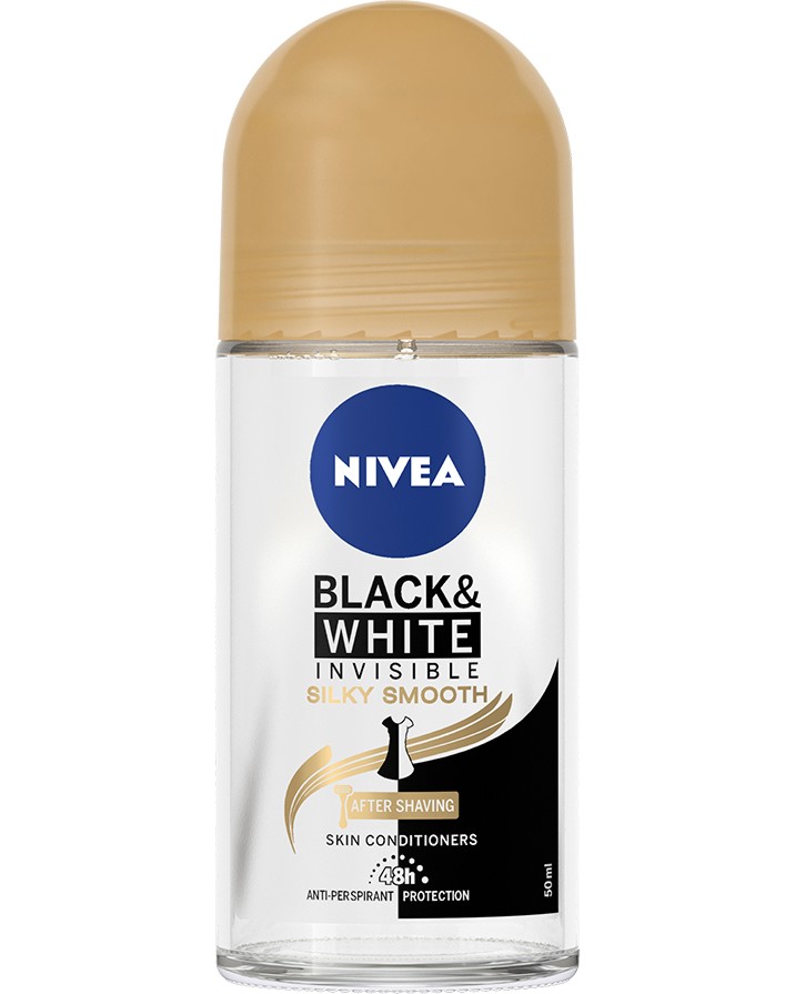 Nivea Black & White Silky Smooth Anti-Perspirant Roll-On -       Black & White - 